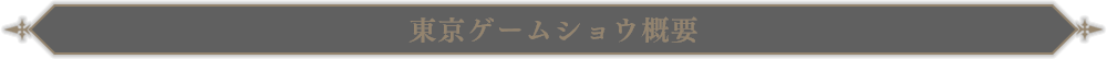 東京ゲームショウ概要